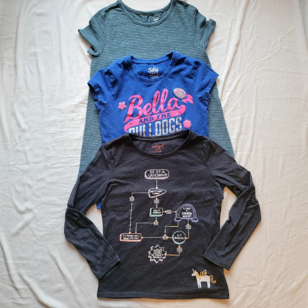 Girls Bundle Of Three Tees